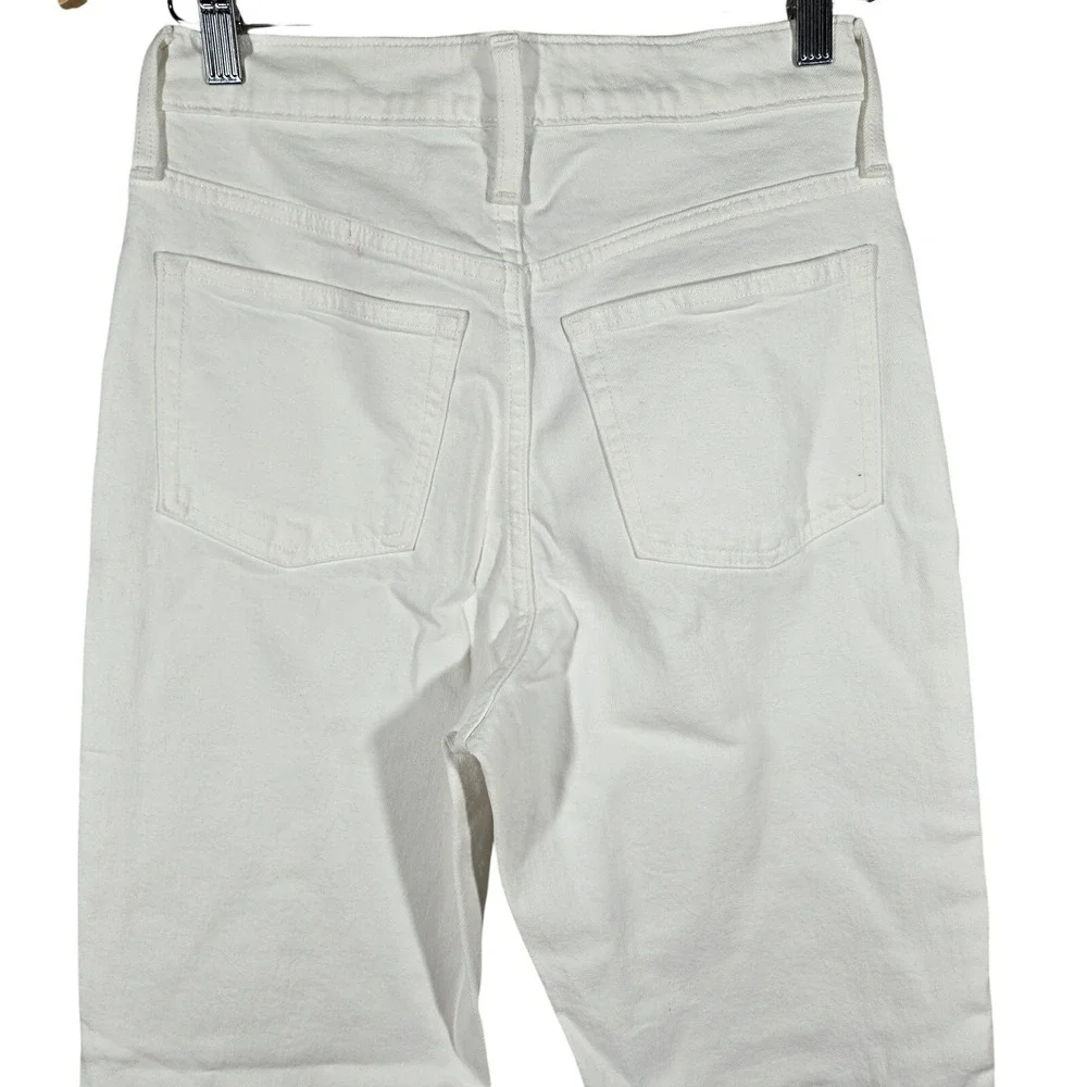 J Crew Slim Boyfriend Jeans White Recycled Denim Size 25‎